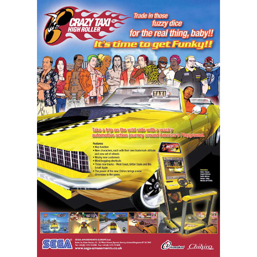 Crazy Taxi High Roller (Crazy Taxi 3) - Arcade Video Game Coinop 