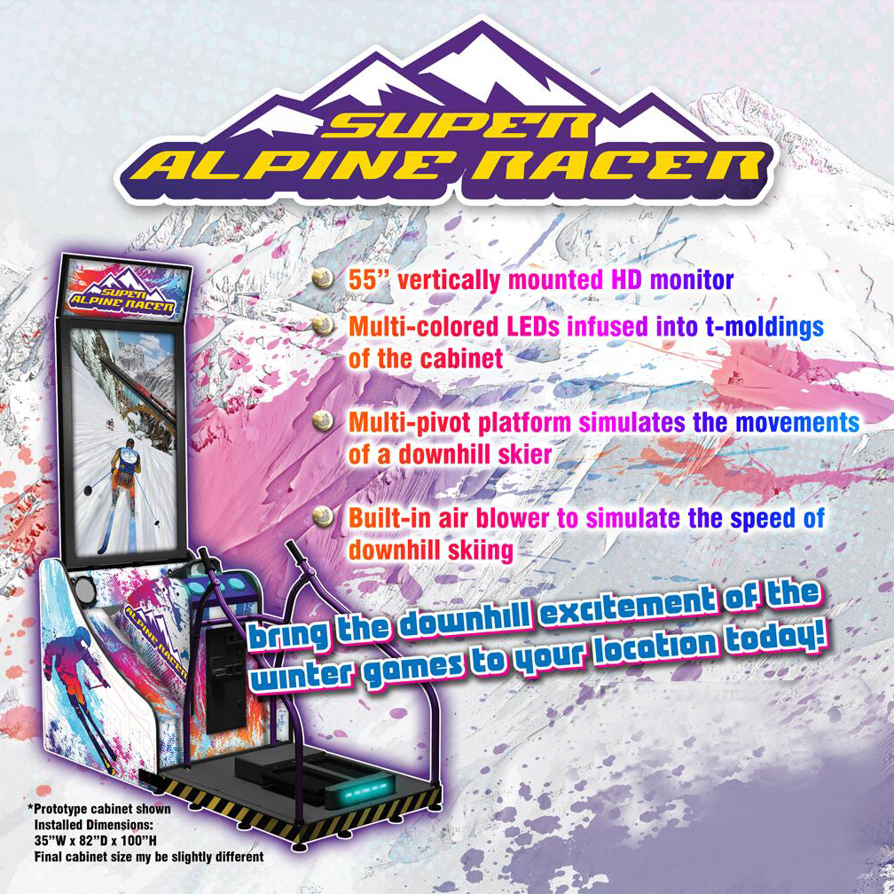 Super Alpine Racer Video Arcade Skiing Game - Arcade Video Super Alpine Racer Video Arcade Skiing Game - Arcade Video